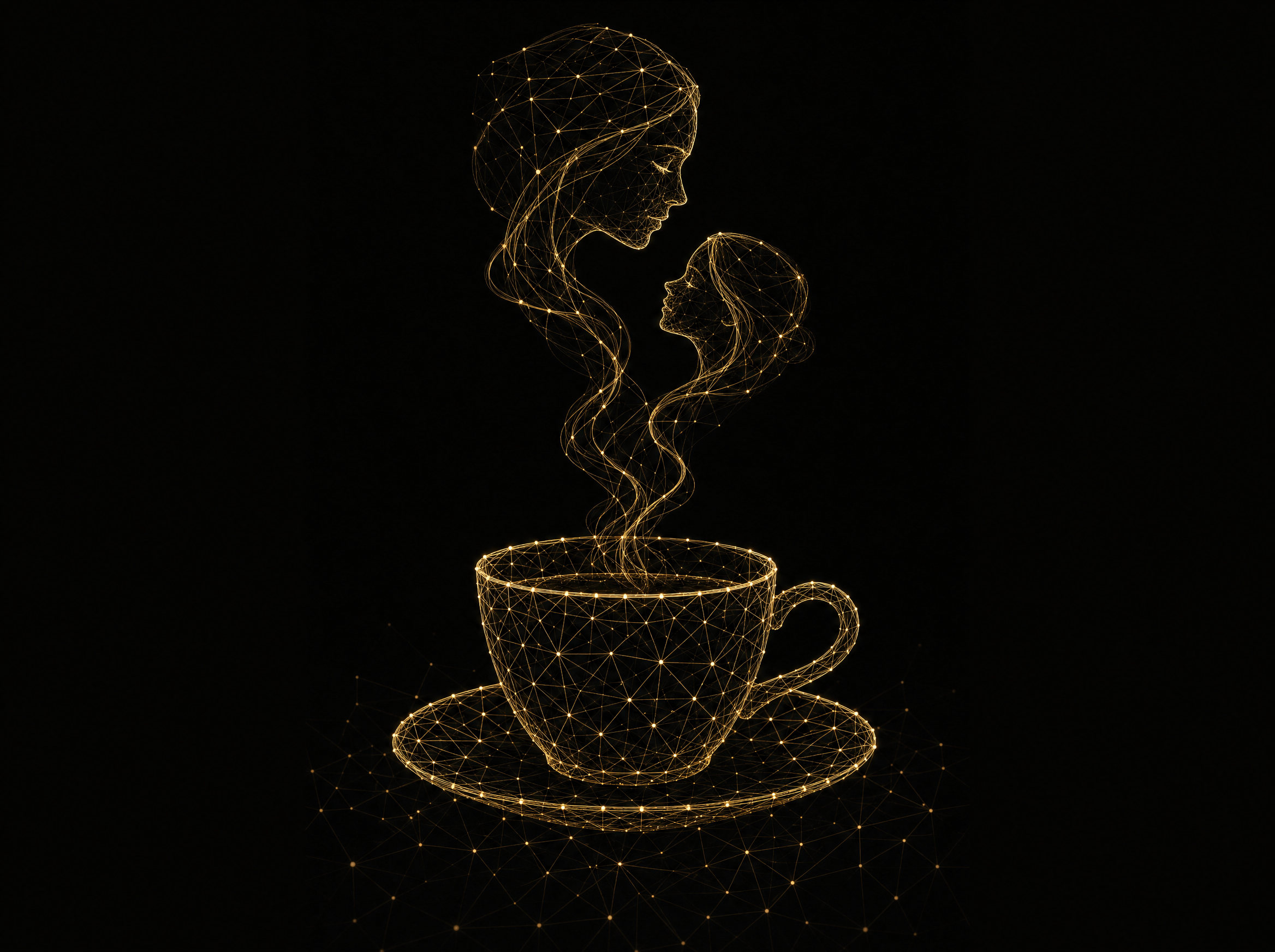 SpillTheChai — two steaming cups over a small wooden table.